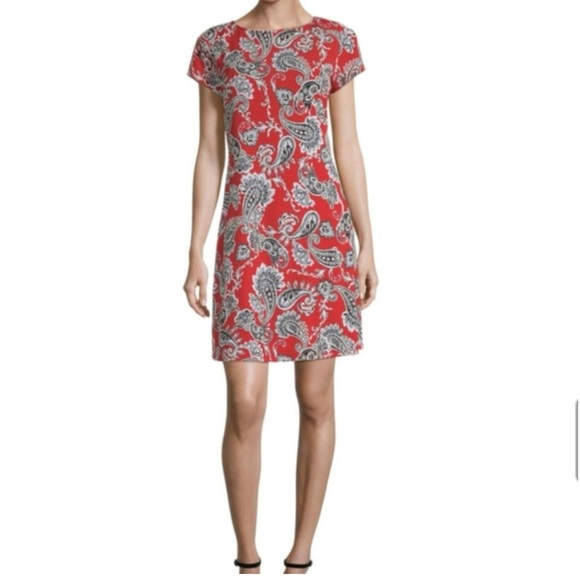 Ronni Nicole Dresses & Skirts - Ronnie Nicole Red Paisley Fit and Flare Shift Dress Size XL